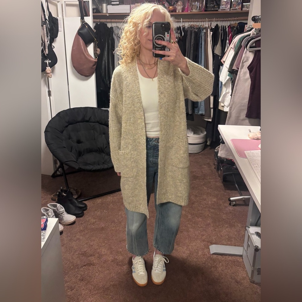 Uniqlo | Lt Beige Open Cardigan Sweater